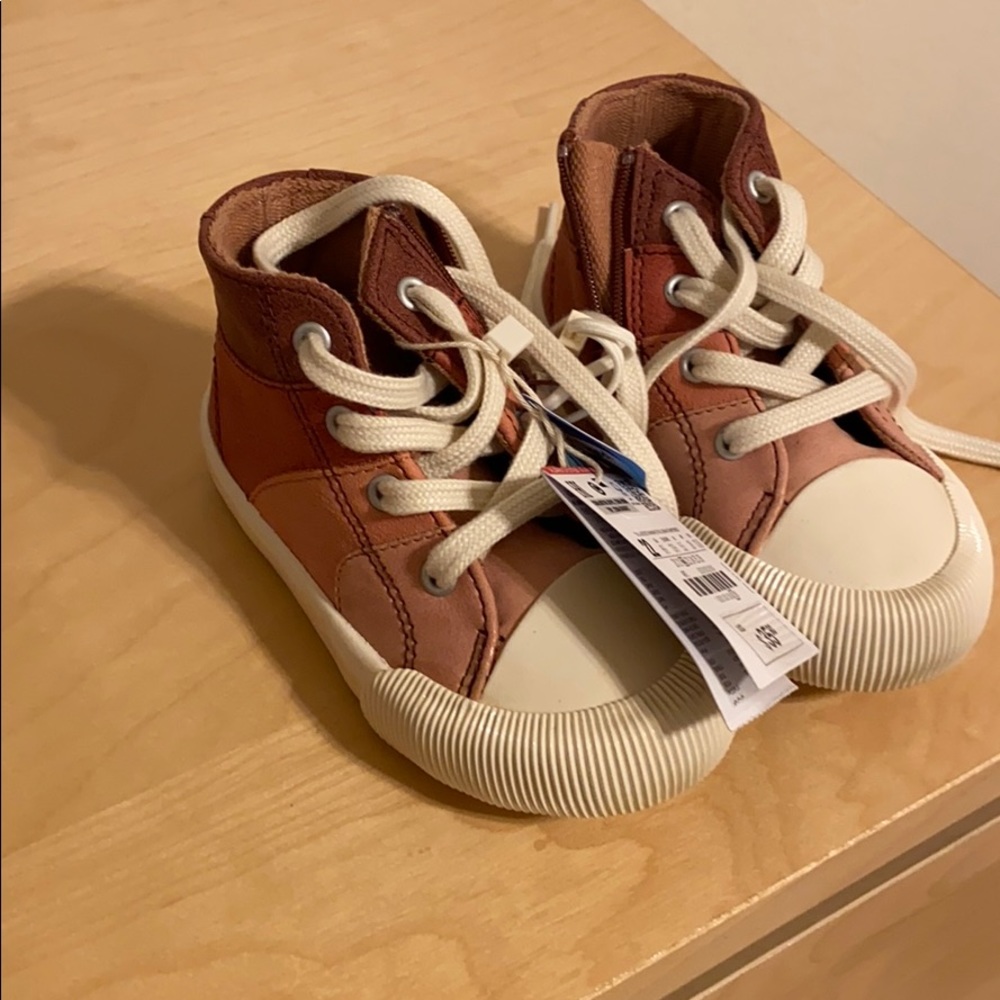 Zara pink high top shoes